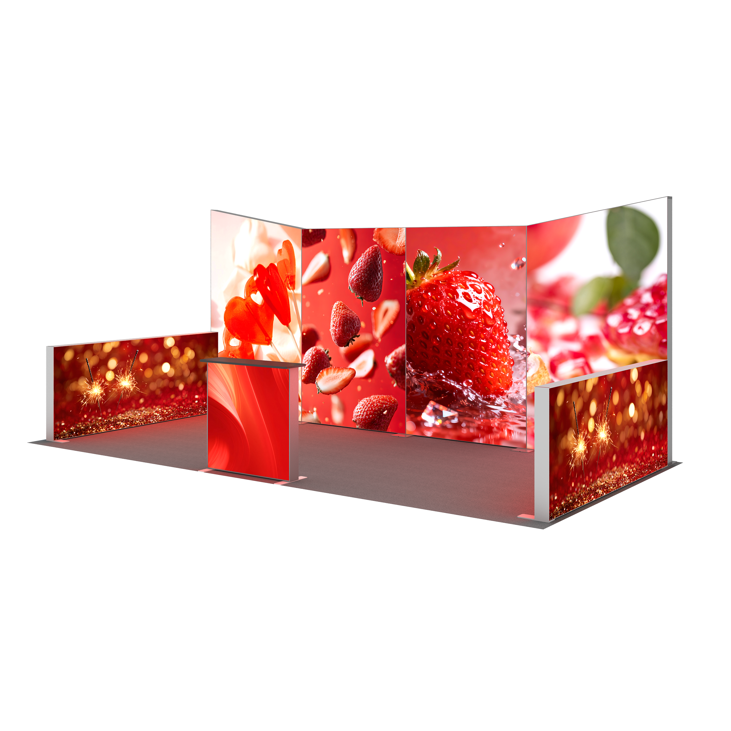 20ftx10ft 120mm SEG Lightbox Exhibtion Booth Solution 201 R1(B3B1B1B3)