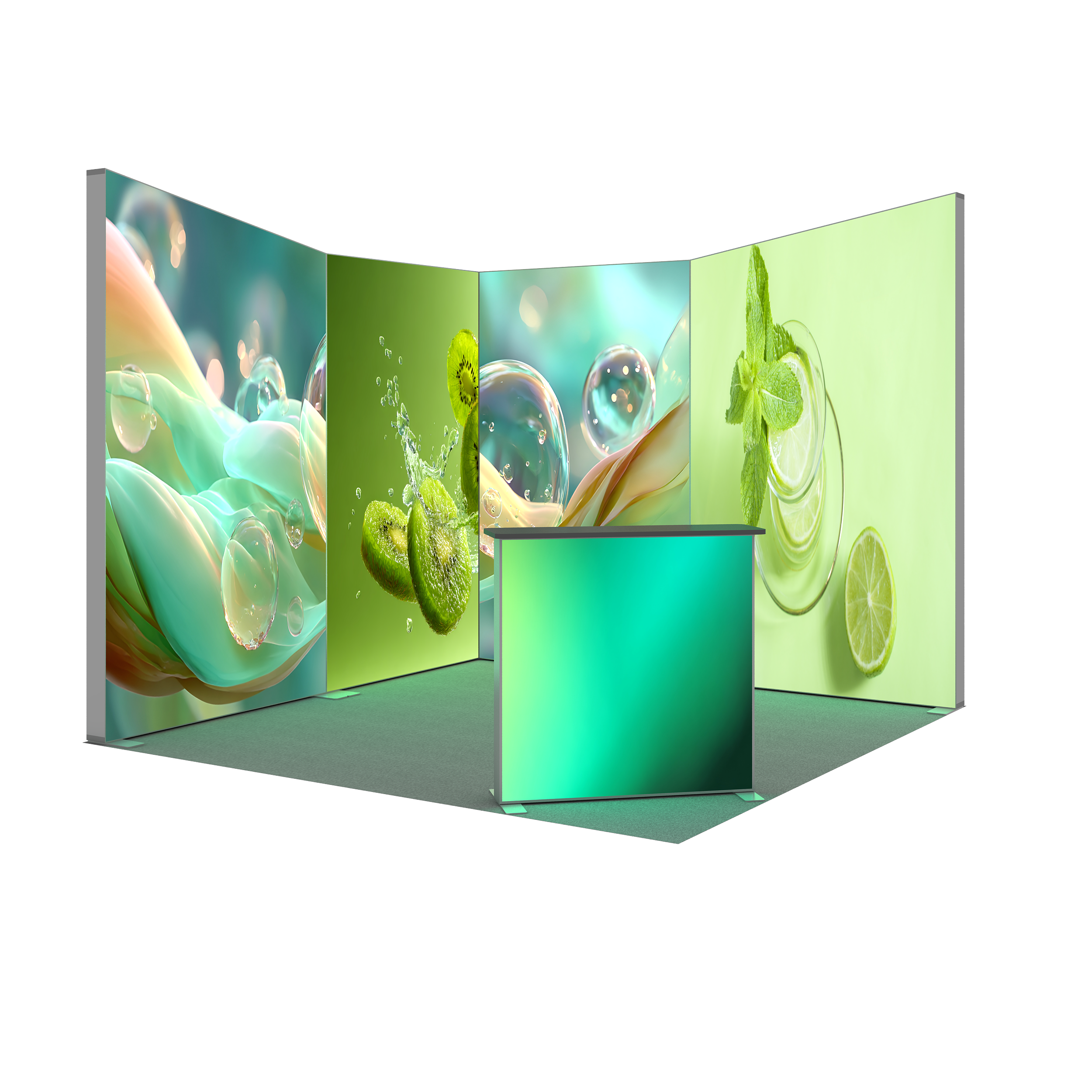 10ftx10ft 120mm SEG Booth Solution 105 R1(B3B1B1B3)