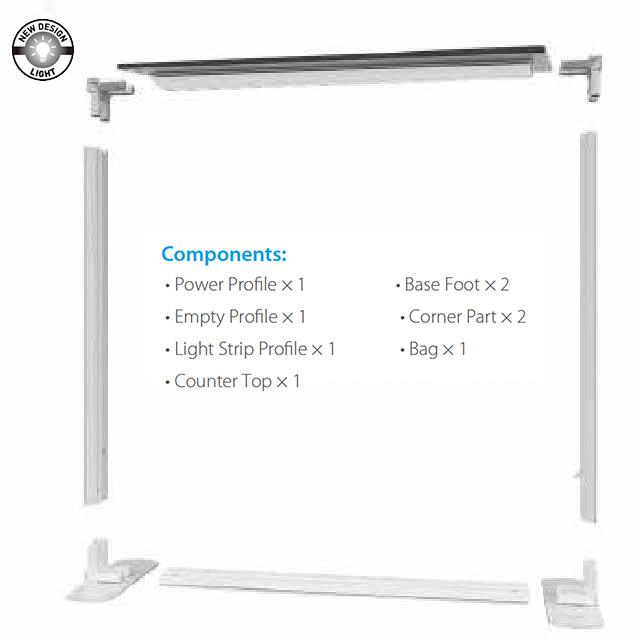 120mm SEGQUICK ULTRA PVC/ Alu Backlit Counter R2