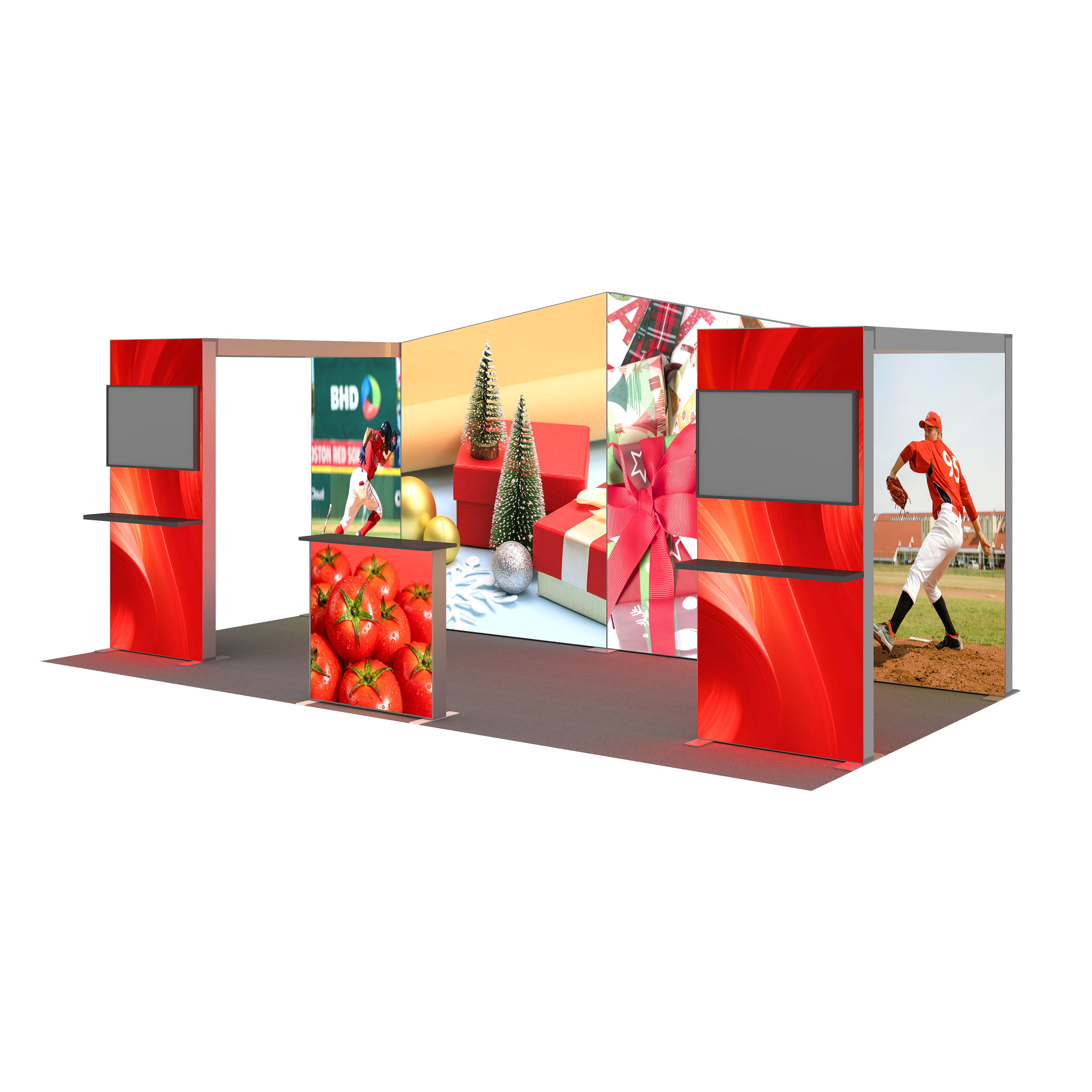 20ftx10ft 120mm SEG Lightbox Exhibtion Booth Solution 203 R1(G3A1C3C3A1G3)