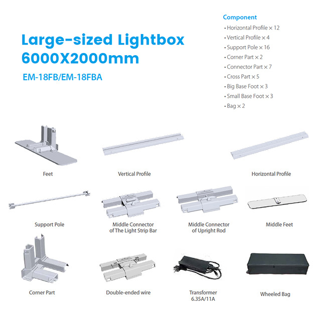 236.22" Wide 120mm SEGQUICK ULTRA PVC/ ALU Lightweight Lightbox R2 