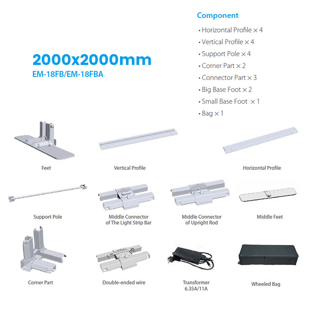 78.74" Wide 120mm SEGQUICK ULTRA PVC/ ALU Lightweight Lightbox R2 
